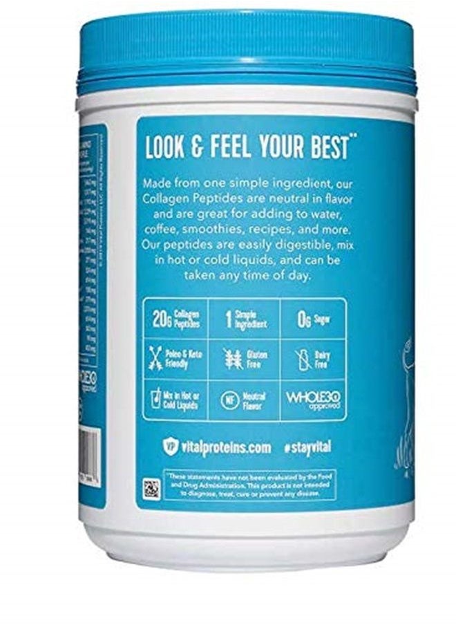 Vital Proteins - Natural Whole Nutrition Collagen Peptides - Pasture Raised, Grass Fed, Paleo Friendly, Gluten Free, Single Ingredient - 24 Ounce - Image 1
