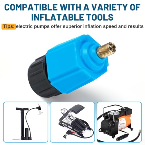 PAMASE Inflatable SUP Pump Valve Adapter Set - Standard Air Valve Adapter with 4 Nozzles, Air Pump Converter for Kayaking Surfboard Inflatable Bed Boat Stand Up Paddle Board Dinghy - Image 4