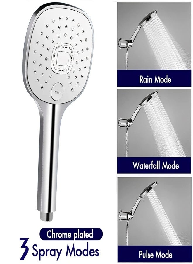 Carnival ABS Adjustable Multi Function (3 Mode) Hand Shower For Bathroom | Multiflow Hand Shower Set With 1.5 Meter Tube (Pipe) and Wall Hook | Telephone Shower For Bathroom - Image 3
