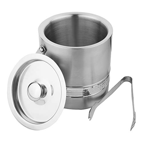 Steren Impex | Stainless Steel 3 Piece Hammered Band Bar Set for Drink/Gift, Double Wall - Ice Bucket, Tong & Peg Measure - Image 3