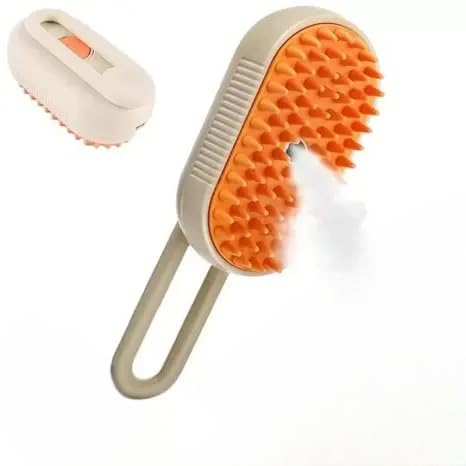 مشط تدفق القطط - أداة تجميل فاخرة للقطط مع ميزات التنظيف الذاتي، شعيرات لطيفة لفرو خالي من التشابك، وتصميم مريح لتجميل الحيوانات الأليفة بشكل مريح وخالي من التوتر