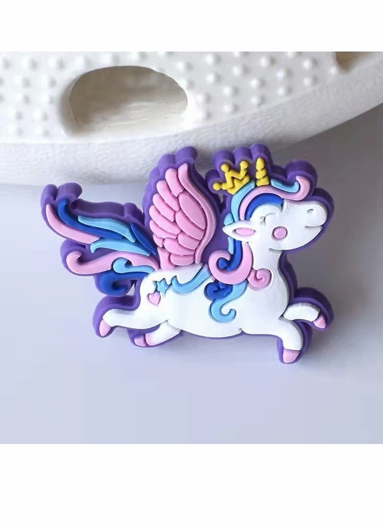 KASTWAVE Shoe Decoration Charms, 60 Pcs Random Different Shoe Charm for Selected Shoe Charms for Clog Shoes Decoration, Fashion for DIY Shoe, Rainbow Shoe Charms, Wristband Charms, Bracelet & Party Gift - Image 2