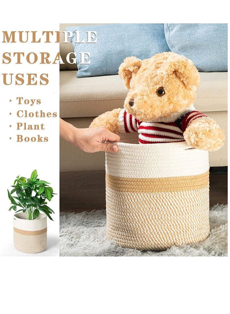 Y&D Multi-Functional Cotton Rope Woven Storage Basket 28*28cm - Image 5