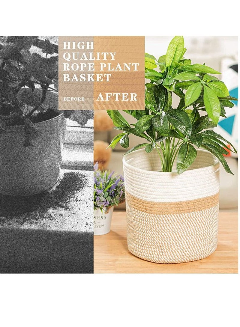 Y&D Multi-Functional Cotton Rope Woven Storage Basket 28*28cm - Image 4