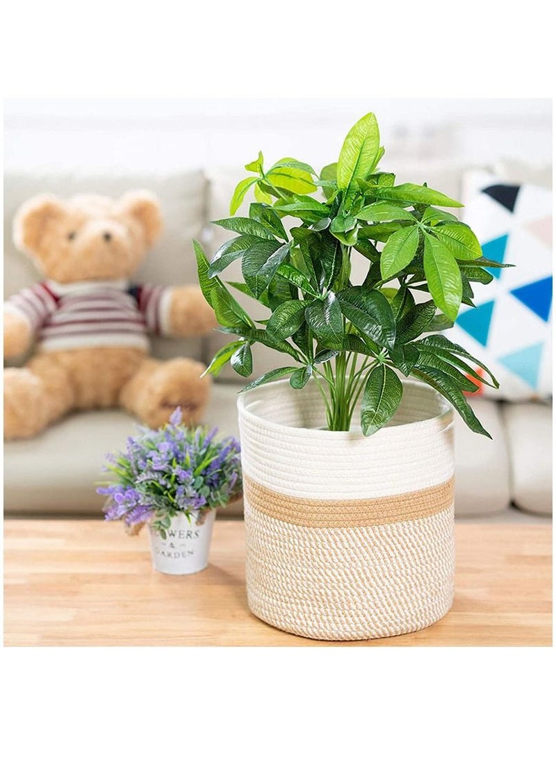 Y&D Multi-Functional Cotton Rope Woven Storage Basket 28*28cm - Image 3