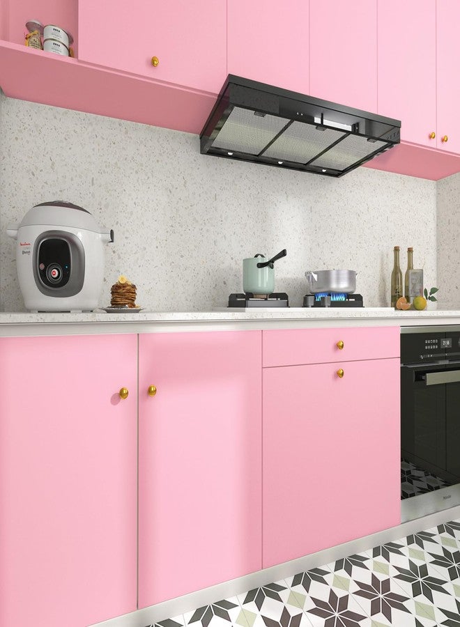 FunStick Cute Pink Wallpaper Peel and Stick Waterproof Light Pink Contact Paper Peel and Stick for Cabinets Classroom Desk Self Adhesive Wall Paper for Girls Bedroom Bathroom Walls Shelves 15.8"x78.8" - Image 2