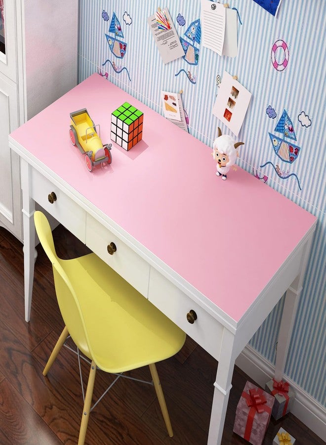 FunStick Cute Pink Wallpaper Peel and Stick Waterproof Light Pink Contact Paper Peel and Stick for Cabinets Classroom Desk Self Adhesive Wall Paper for Girls Bedroom Bathroom Walls Shelves 15.8"x78.8" - Image 4