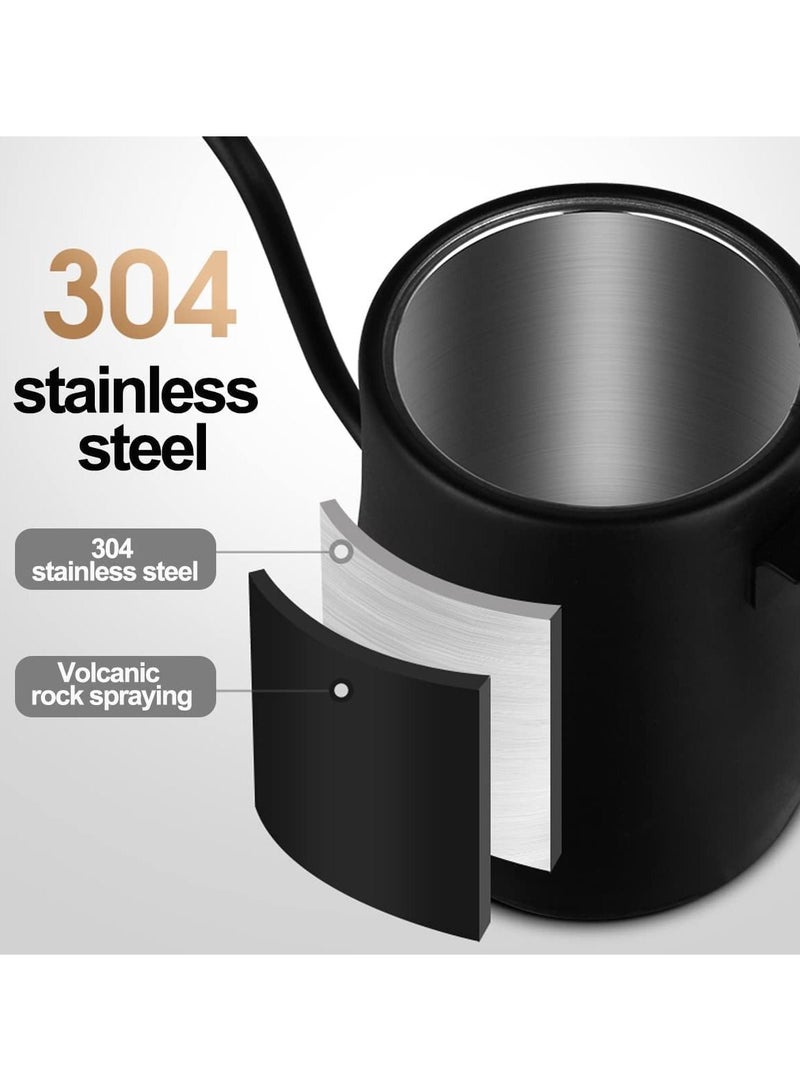 GGEROU Gooseneck Electric Kettle Temperature Control 0.8L, 4 Modes Pour Over Coffee and Tea Kettle Wood Handle,1000W,Black - Image 4