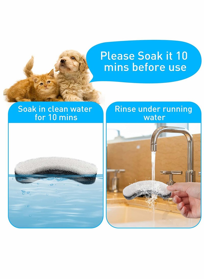 KASTWAVE Filter Element Pet Water Dispenser Filter Element Activated Carbon Replacement Filter For Pet Fountain Water Fountain Filter Element For WF050 WF100 Cat Fountain Purification Water Hair 4Pcs - Image 2