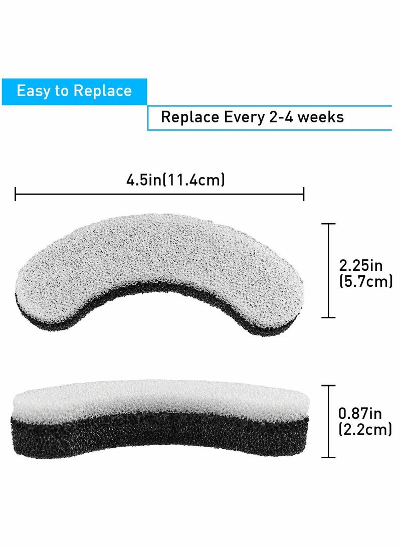 KASTWAVE Filter Element Pet Water Dispenser Filter Element Activated Carbon Replacement Filter For Pet Fountain Water Fountain Filter Element For WF050 WF100 Cat Fountain Purification Water Hair 4Pcs - Image 3