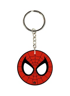 RKN Plastic Spiderman Printed Keychain Red/Black/Silver 