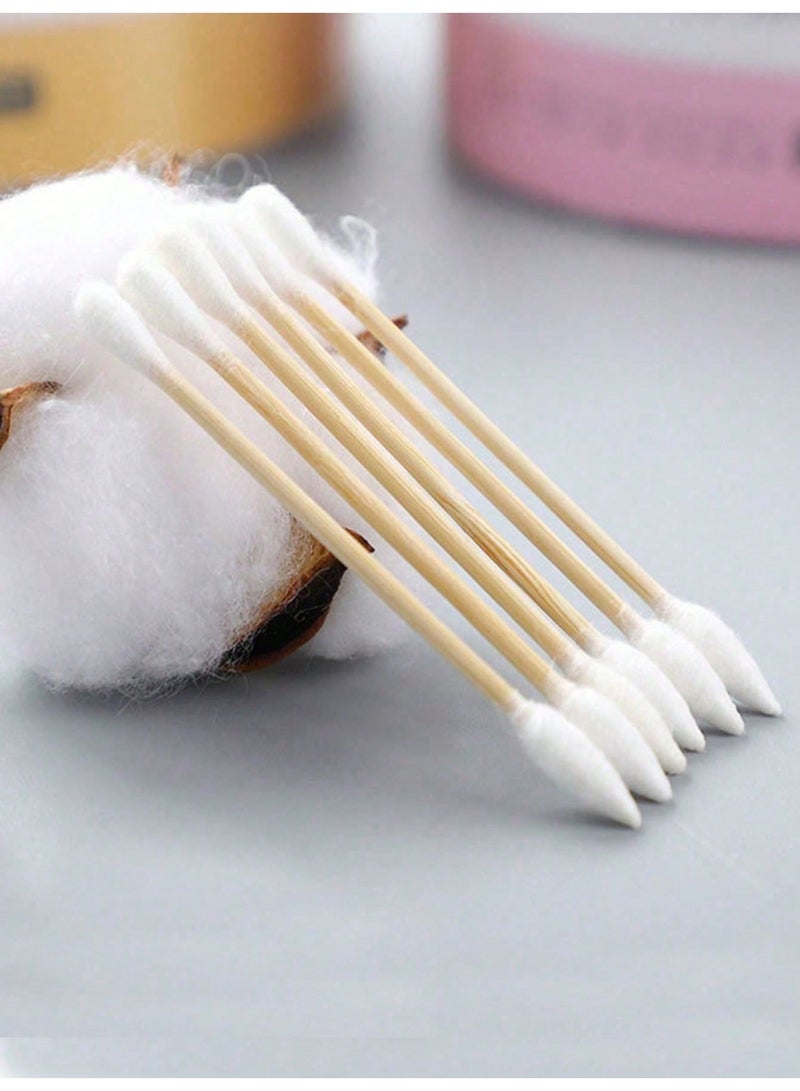 500-Pieces Round and Pointed Double End Cotton Swabs Paper Sticks Biodegradable Hypoallergenic Cleansing Care Beauty Makeup Tools (White) - Image 5