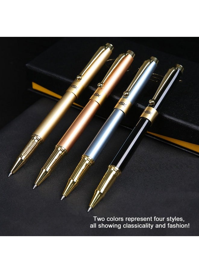 HSK - Ballpoint Pens Luxury Gift Pen Black Refill Line Width 0.5Mm,Best Ball Pen Gift Set For Men & Women Professional Executive,Office,Nice Pens Classy Gift Box (Gold) - Image 1
