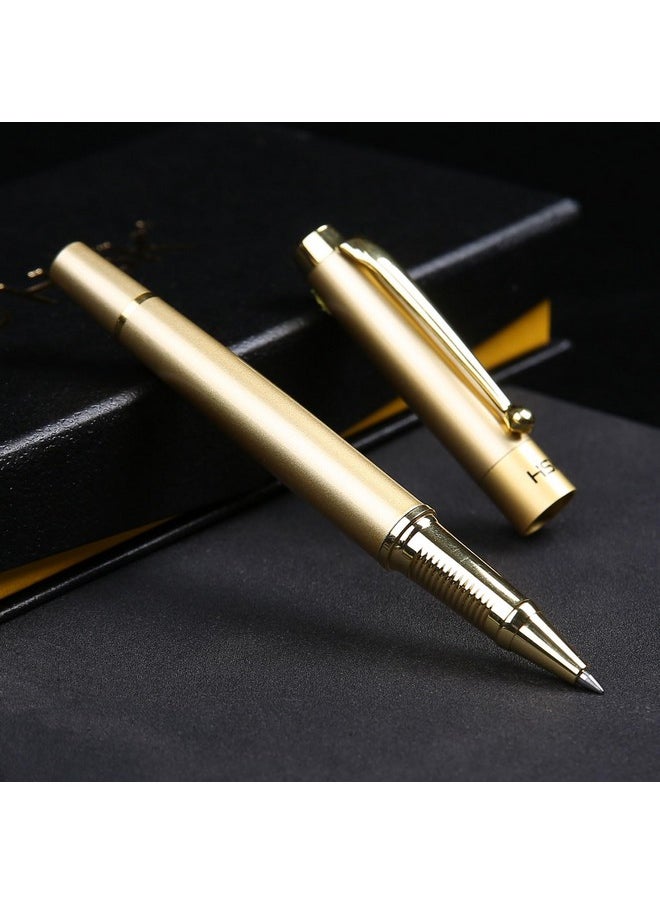 HSK - Ballpoint Pens Luxury Gift Pen Black Refill Line Width 0.5Mm,Best Ball Pen Gift Set For Men & Women Professional Executive,Office,Nice Pens Classy Gift Box (Gold) - Image 1