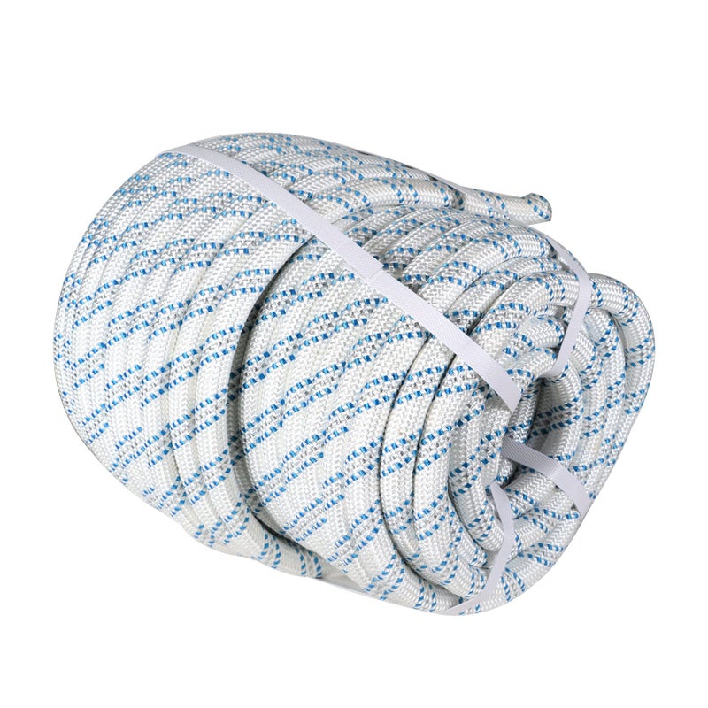 TINVHY 34In x 150FT Arborist Bull Rope Double Braid Polyester Rigging Hoisting Line High Strength Tree Rope for Rigging Swing