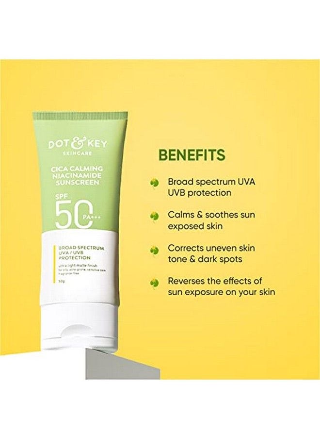 Dot & Key Cica Calming Niacinamide Sunscreen Spf 50 Pa+++ 50G  - Image 3