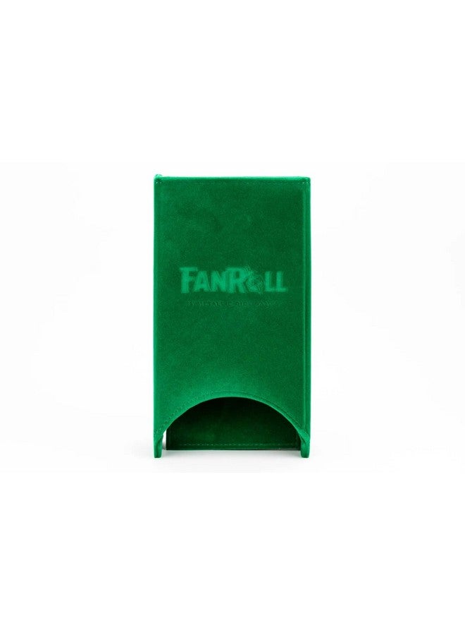 Metallic Dice Games FanRoll Fold Up Dice Tower: Green, Role Playing Game Dice Accessories for Dungeons and Dragons - Image 1