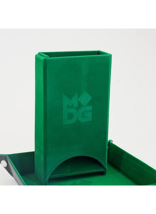 Metallic Dice Games FanRoll Fold Up Dice Tower: Green, Role Playing Game Dice Accessories for Dungeons and Dragons - Image 2
