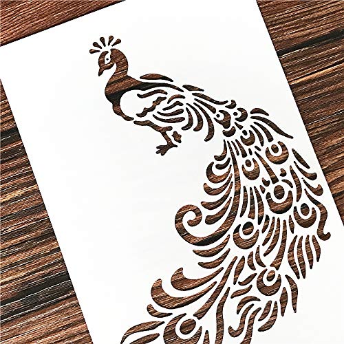 OBUY Peacock DIY Craft Hollow Layering Stencils for Wall Painting Scrapbooking Stamp Album Decorative Embossing Paper Card - Image 3