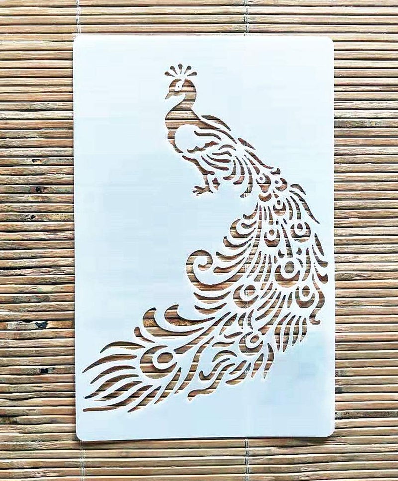 OBUY Peacock DIY Craft Hollow Layering Stencils for Wall Painting Scrapbooking Stamp Album Decorative Embossing Paper Card - Image 2