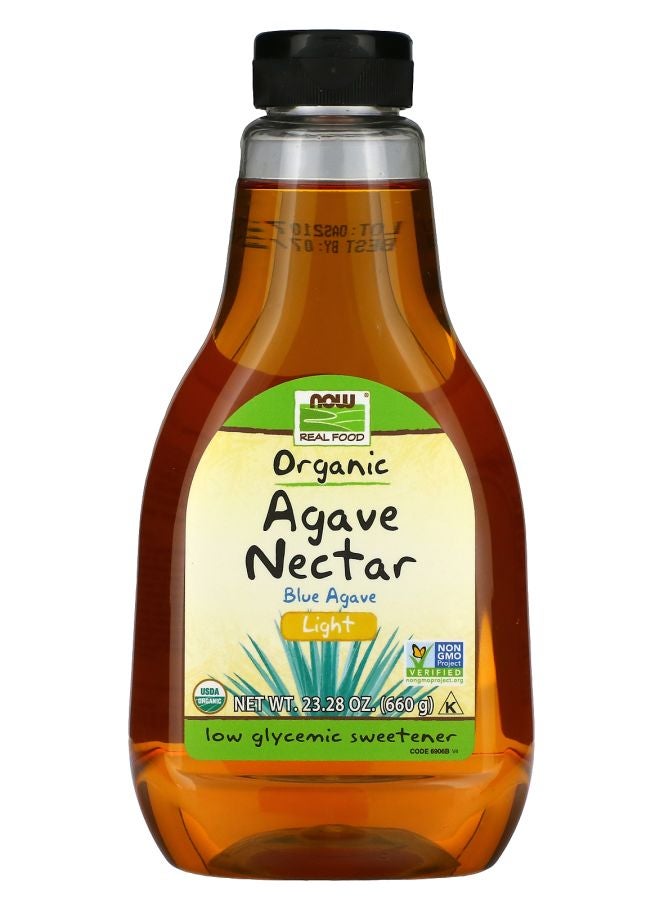 now Real Food Organic Agave Nectar Light 23.28 oz (660 g)