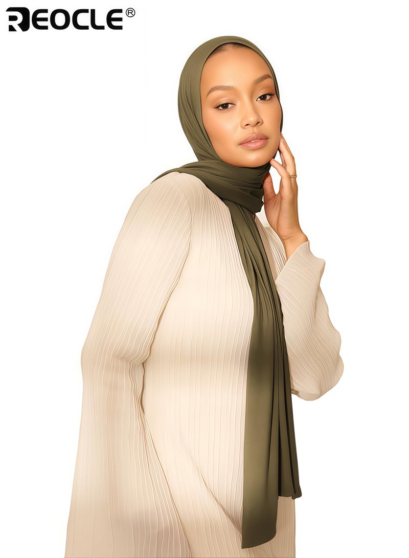 ريوكل حجاب نسائي بقبعة قطنية ناعمة وتصميم طويل لتغطية الرأس مع تنوع أزياء للارتداء المعتدل اليومي - Image 5