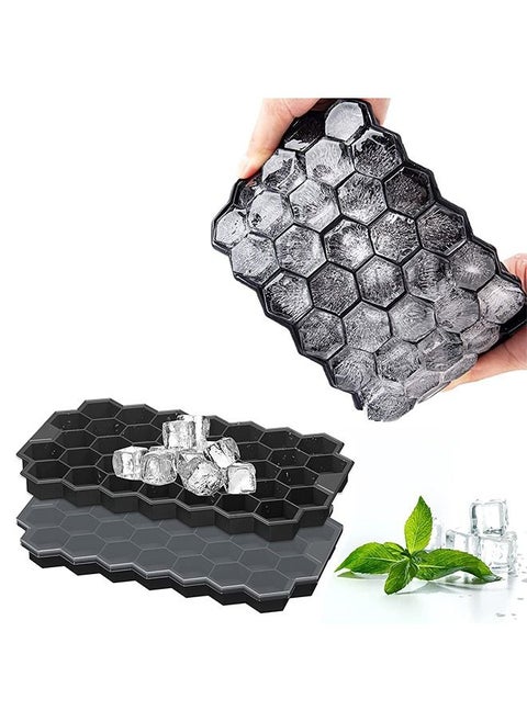 2 Pcs Ice Cube Trays Silicone Small Ice Cube Trays with Removable Lid