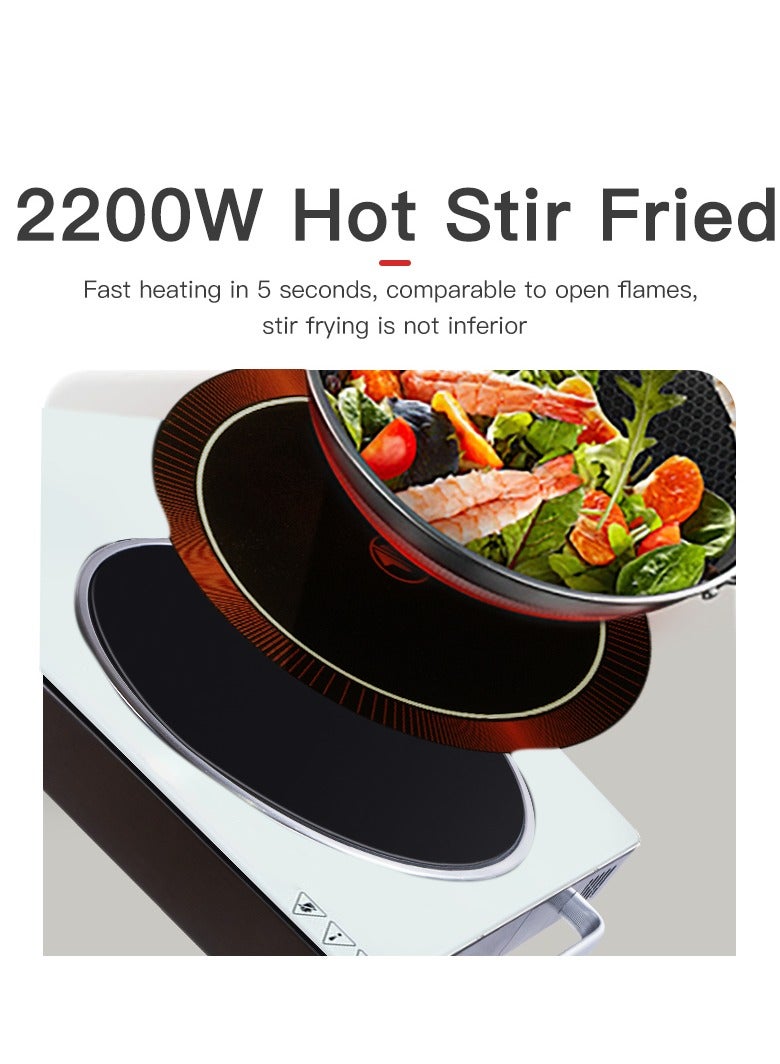 Aideli Portable Infrared Electric Cooker – Tabletop Ceramic Stove Burner with LED Digital Display, 5 Heat Levels, Rapid & Quiet Heating, Touch Control, Multi-Function Design, Overheat Protection - Image 5