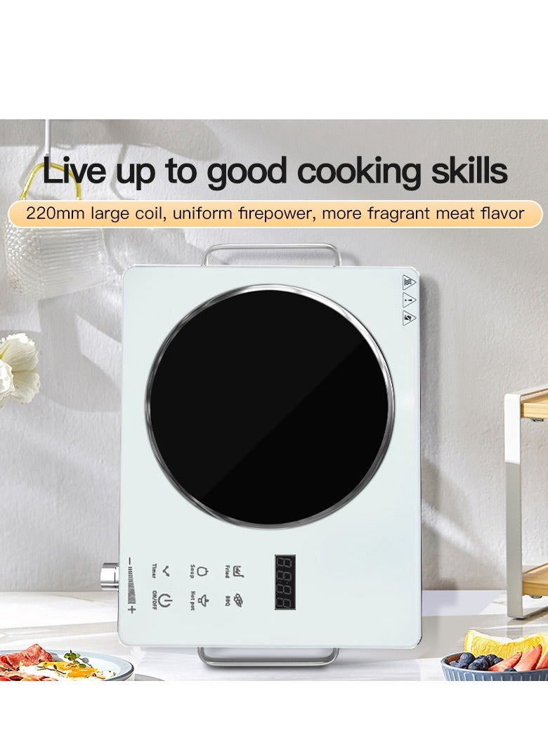 Aideli Portable Infrared Electric Cooker – Tabletop Ceramic Stove Burner with LED Digital Display, 5 Heat Levels, Rapid & Quiet Heating, Touch Control, Multi-Function Design, Overheat Protection - Image 3