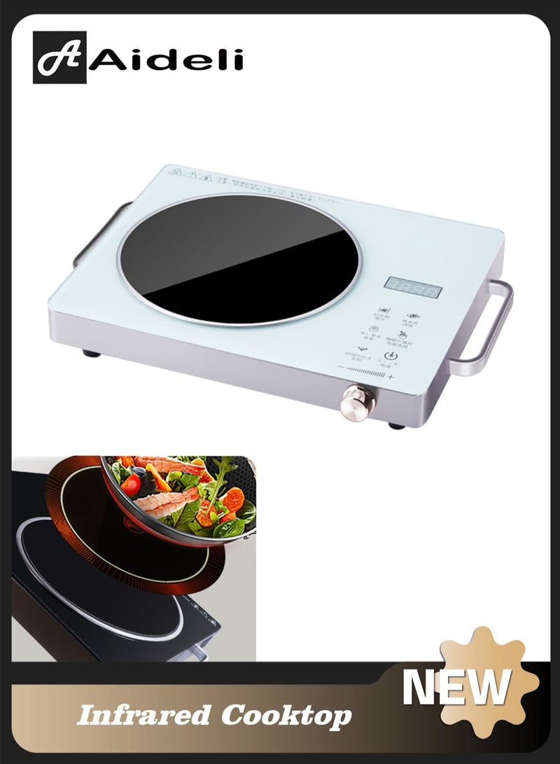 Aideli Portable Infrared Electric Cooker – Tabletop Ceramic Stove Burner with LED Digital Display, 5 Heat Levels, Rapid & Quiet Heating, Touch Control, Multi-Function Design, Overheat Protection - Image 1