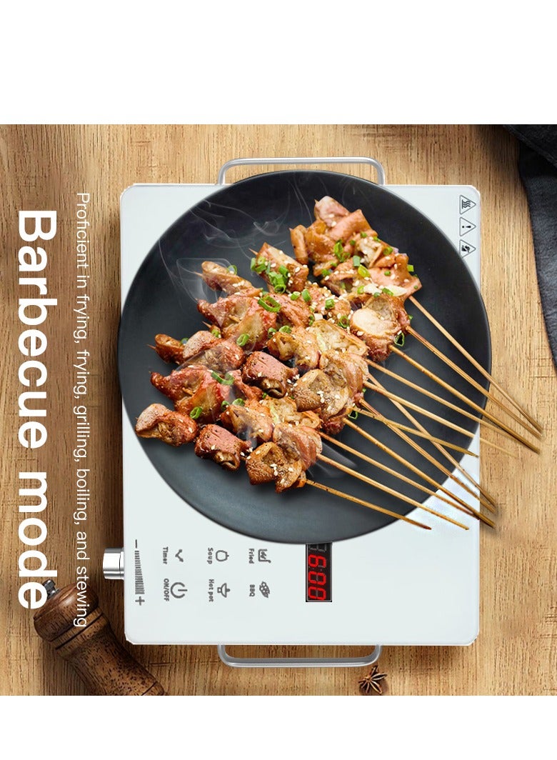 Aideli Portable Infrared Electric Cooker – Tabletop Ceramic Stove Burner with LED Digital Display, 5 Heat Levels, Rapid & Quiet Heating, Touch Control, Multi-Function Design, Overheat Protection - Image 4