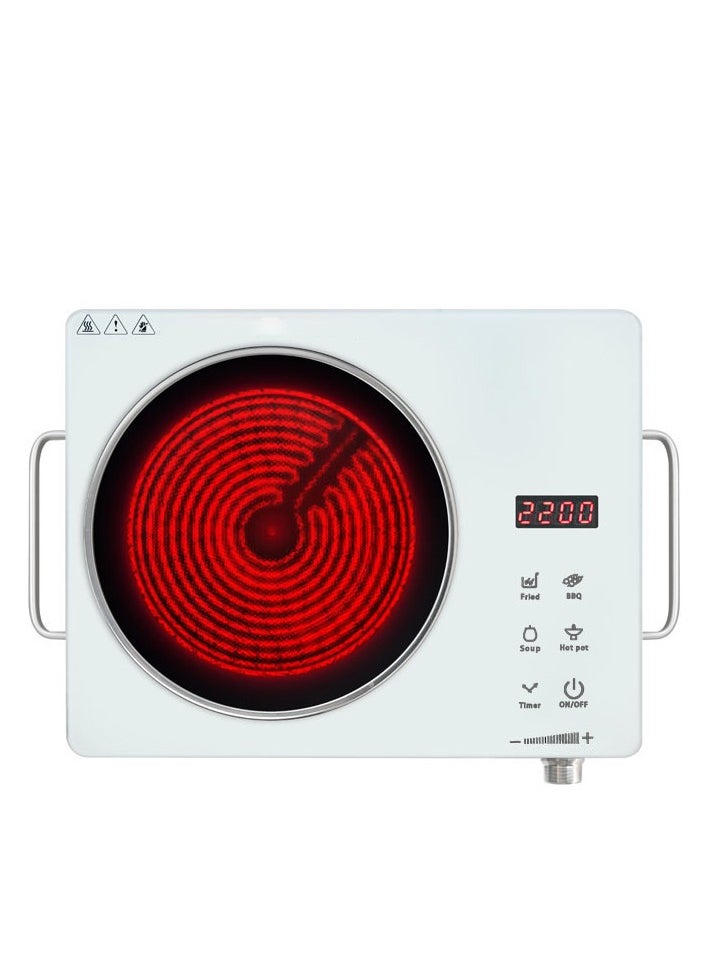 Aideli - Portable Infrared Electric Cooker – Tabletop Ceramic Stove Burner with LED Digital Display, 5 Heat Levels, Rapid & Quiet Heating, Touch Control, Multi-Function Design, Overheat Protection - Image 1