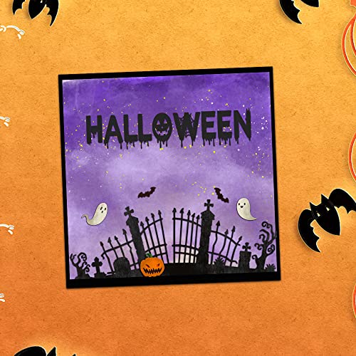 Heureppy Halloween Background Cutting Dies Halloween Die Cuts for Card Making, Halloween Fences Pumpkin Die Cut Embossing Stencil Template Tool for DIY Scrapbooking Photo Album Card Craft Decoration Supplies - Image 3