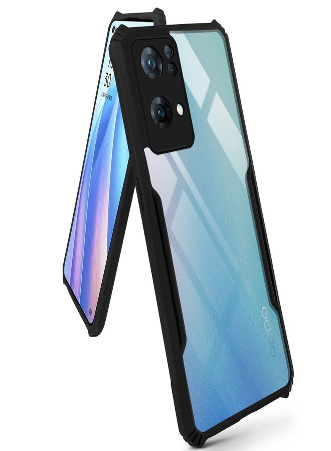 جكوبي غطاء خلفي من Jkobi لهاتف Oppo Reno7 Pro 5G | Reno 7 Pro 5G (مقاوم للصدمات مع لوحة شفافة من البولي كربونات | أسود احترافي) - Image 5