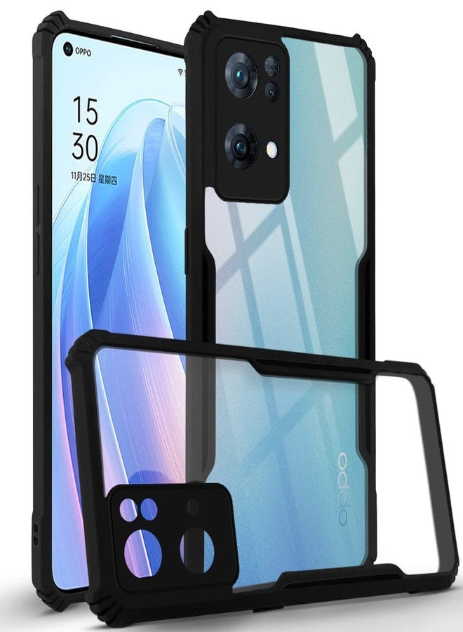 جكوبي غطاء خلفي من Jkobi لهاتف Oppo Reno7 Pro 5G | Reno 7 Pro 5G (مقاوم للصدمات مع لوحة شفافة من البولي كربونات | أسود احترافي) - Image 1