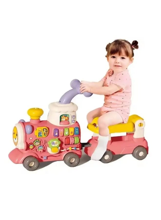 Generic - 5-in-1 Interactive Walking Train for Kids - Converts to a Walker, Train, Push and Pull Toy - Pink Product Code: 6065 - Image 1