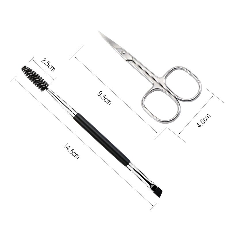 Lovinee Eyebrow Scissors and Eyebrow Brush, Shaping Curved Craft Stainless Steel Scissors for Eyebrow Eyelash Extensions - Image 4