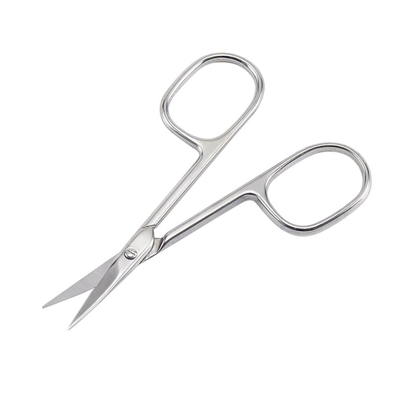 Lovinee Eyebrow Scissors and Eyebrow Brush, Shaping Curved Craft Stainless Steel Scissors for Eyebrow Eyelash Extensions - Image 3