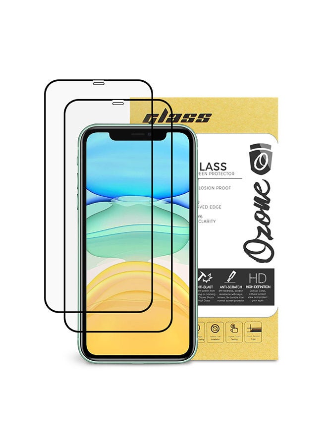 O Ozone Tempered Glass For Apple iPhone 11 Screen Protector 6.1 Inch Shock Proof HD Glass Protector - Pack of Two - Clear - Image 1