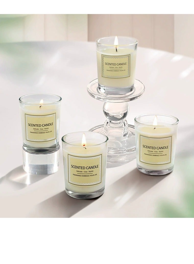 باربي الفيل مجموعة هدايا من 4 شموع معطرة للنساء، 4 شموع للعلاج بالروائح العطرية للمنزل، شموع تدوم 11 ساعة، شموع الصويا الطبيعية، هدايا للذكرى السنوية، أعياد الميلاد، عيد الأم، الحمام، المنتجعات الصحية، التأمل - Image 5