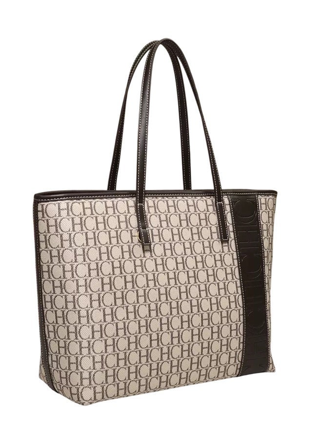 CH CH CHCH City Tote Bag In Signature PU Women's Fashion Versatile Large Capacity Large Size Handheld Shoulder Bag Tote Bag - Image 2