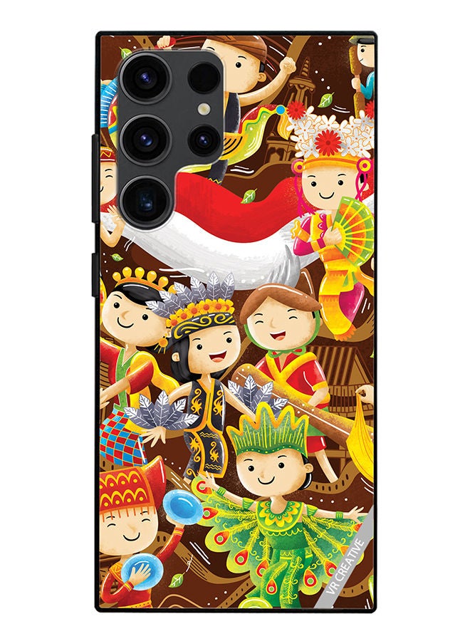 VR CREATIVE Protective Case Cover For Samsung Galaxy S23 Ultra 5G Indonesian Cartoon Design Multicolour - Image 1