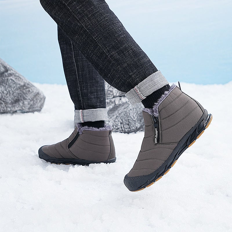 Cotton Boots Winter Export Cotton Shoes With Fleece Lining For Warmth Large Size Couple Casual Snow Boots Factory Cold-Proof Thickened For Warmth - Image 1