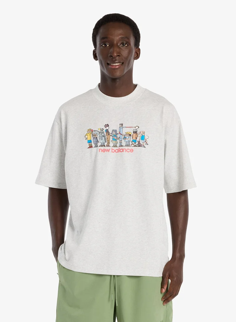 نيو بالانس تيشيرت واسع من غيكا لاين أب