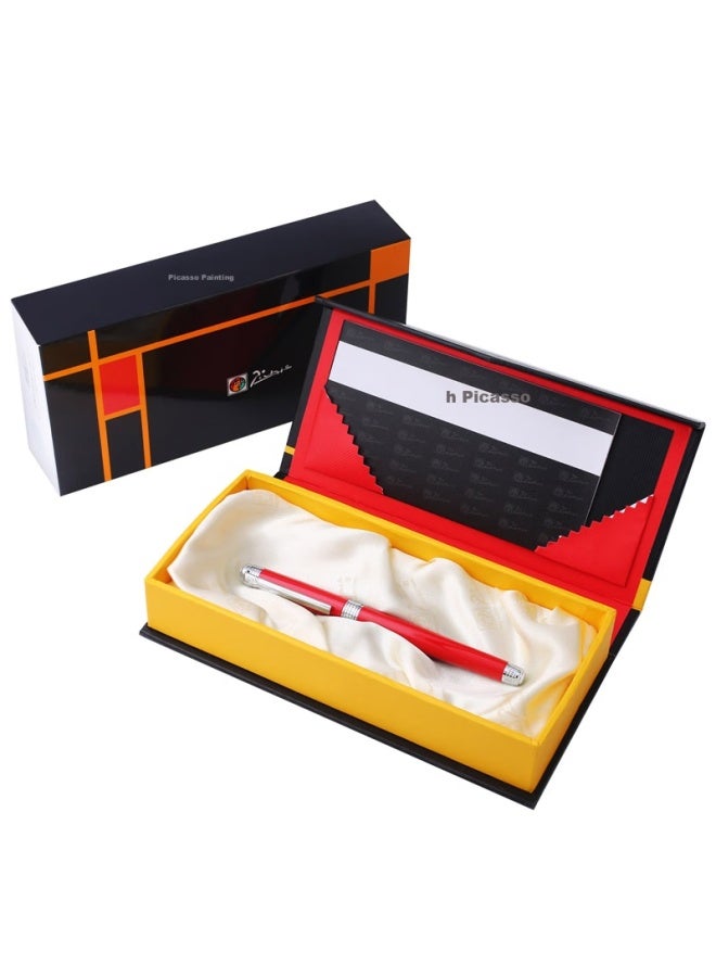Pimio (Pimio) Pen Signature Pen Men And Women Business Office Adult Student Ink Pen 0.5Mm M09 Bright Red - Image 4