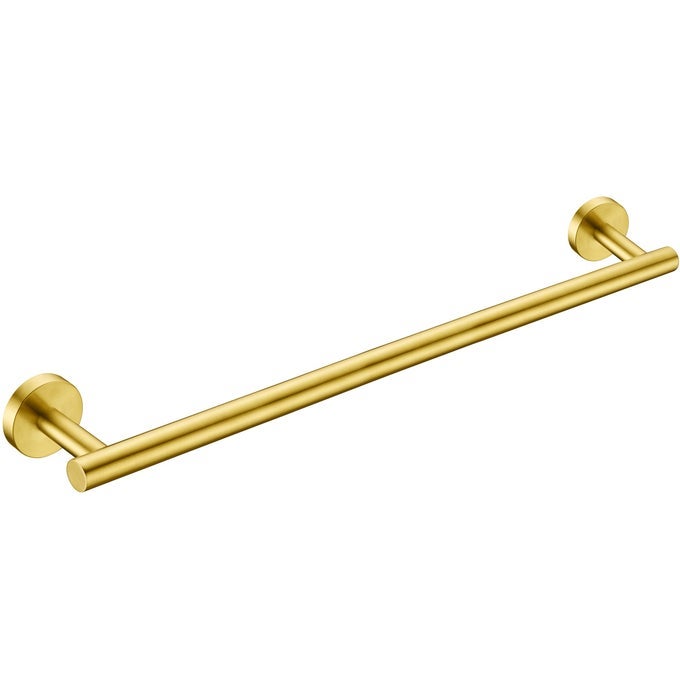 BRUSHED GOLD BATH HAND TOWEL BAR SINGLE BARS TOWEL RACK ROD CLASSIC WALL MOUNTED STAINLESS STEEL BATHROOM TOWEL BAR TOILET KITCHEN TOWEL SHELF SINGLE LAYER24INCH