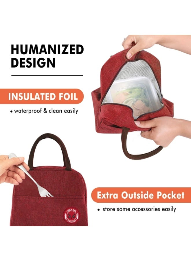 FALMER Lunch Bag Insulated Tote Bag Lunch Box Reusable Cooler Bag Lunch Container Waterproof Lunch Holder for Women,Men,Student and Kid - Image 4