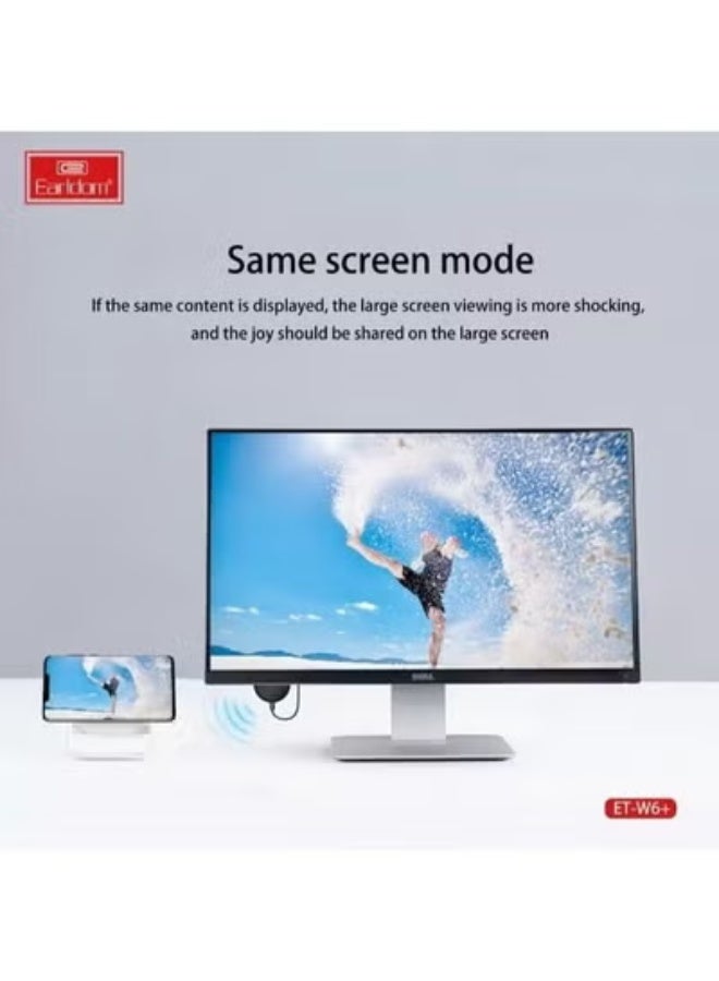 Earldom “WiFi Wireless Display Dongle TV Stick – 1080P Full HD Media Video Streamer, HDMI Screen Mirroring, Plug-and-Play for HDTVs, Home Theater, Movies, Gaming, and Video Streaming, Compatible with Laptops, Smartphones, and Tablets for Easy Wireless Casting.” - Image 5