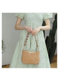 Summer Straw Crossbody Bag for Women, Bohemian Style Chic Handmade Woven Bag, Beach Straw ShoulderBag Handbags with Chain & Guitar Strap - pzsku/Z82509F6048E40344E1C4Z/45/_/1689152619/e355c9d5-33e0-40eb-83a2-bfa1a33574a4