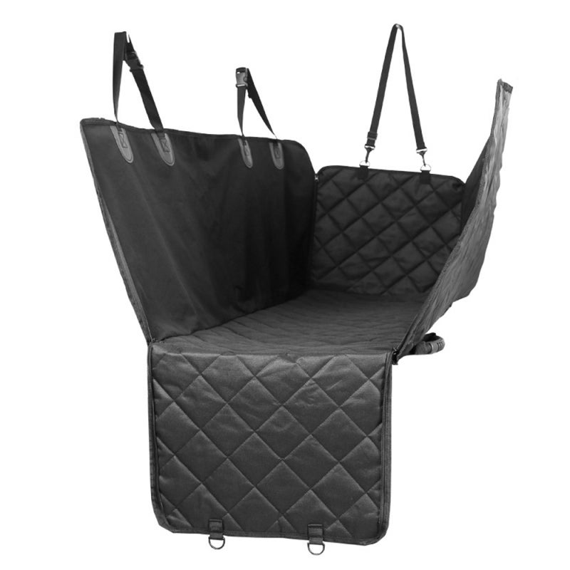 Pet Car Mat: Black, Waterproof Technology, Adjustable Tension Buckle - Firm Anti-aging Ribbon, Back Seats Dog Cushion for Pet Car Travel - Image 1